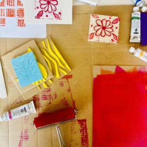 (Experimentelle) Hochdrucktechniken ohne Druckpresse